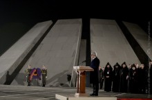 THE PAN-ARMENIAN DECLARATION ON THE 100TH ANNIVERSARY OF THE ARMENIAN GENOCIDE WAS PROMULGATED AT THE TSITSERNAKABERD MEMORIAL COMPLEX