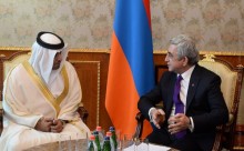 SERZH SARGSYAN RECEIVES DELEGATION HEADED BY UAECF PRESIDENT