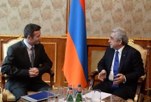 PRESIDENT RECEIVES FAMOUS FRENCH-ARMENIAN RACE DRIVER NICOLAS MINASSIAN