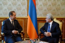 PRESIDENT RECEIVES ARGENTINE AMBASSADOR TO ARMENIA DIEGO RIVERA