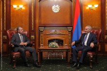 Galust Sahakyan Has a Farewell Meeting with the Ambassador of Belarus