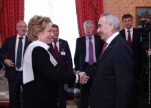 RA NA Speaker Meets with the Speaker of the RF Federal Council of the Federal Assembly Valentina Matvienko