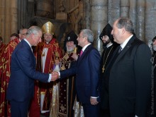 IN LONDON PRESIDENT PARTAKES IN CEREMONY TO COMMEMORATE HOLY ARMENIAN GENOCIDE MARTYRS