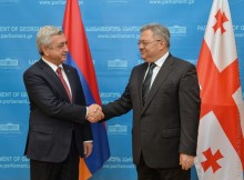 PRESIDENT SERZH SARGSYAN MEETS WITH GEORGIAN PARLIAMENT SPEAKER DAVID USUPASHVILI