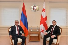 PRESIDENT SERZH SARGSYAN MEETS WITH GEORGIAN PRIME MINISTER IRAKLI GARIBASHVILI