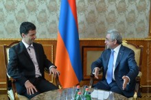 PRESIDENT RECEIVED THE RENOWNED SCIENTIST OF THE ARMENIAN DESCENT ARTYOM OGANOV