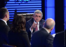 PRESIDENT RESPONDED TO THE QUESTIONS OF THE REPRESENTATIVES OF THE ARMENIAN TV COMPANIES RELATED TO THE RA CONSTITUTIONAL CHANGES
