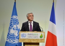 PRESIDENT MADE A STATEMENT AT THE UN CONFERENCE ON CLIMATE CHANGE IN PARIS HELD WITH THE PARTICIPATION OF THE PARTIES TO THE FRAMEWORK CONVENTION