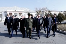 Mayor Taron Margaryan congratulated servicemen on the coming holidays
