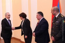 Galust Sahakyan Receives the Delegation Led by the Defense Minister of Georgia