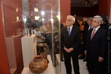 PRESIDENT SERZH SARGSYAN TODAY IN ATHENS WAS PRESENT AT THE OPENING OF ARMENIA: THE SPIRIT OF ARARAT EXHIBITION