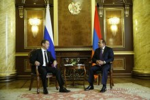 Hovik Abrahamyan, Dmitry Medvedev discuss Armenian-Russian cooperation-related agenda