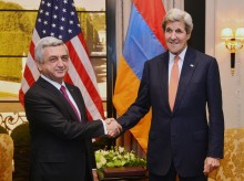 PRESIDENT SERZH SARGSYAN AND US SECRETARY OF STATE JOHN KERRY MET IN VIENNA