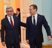 PRESIDENT SERZH SARGSYAN RECEIVED THE CHAIRMAN OF THE GOVERNMENT OF THE RUSSIAN FEDERATION DMITRY MEDVEDEV