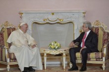 PRESIDENT SERZH SARGSYAN HAD A PRIVATE MEETING WITH HIS HOLINESS POPE FRANCIS