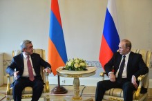 IN SAINT PETERSBURG PRESIDENT SERZH SARGSYAN HAD A MEETING WITH THE RF PRESIDENT VLADIMIR PUTIN