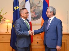 ON THE OCCASION OF NATIONAL HOLIDAY OF FRANCE PRESIDENT VISITED THE FRENCH EMBASSY IN YEREVAN