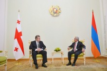 PRESIDENT SERZH SARGSYAN RECEIVED THE PRIME MINISTER OF GEORGIA GIORGI KVIRIKASHVILI