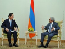 PRESIDENT SERZH SARGSYAN RECEIVED THE PRESIDENT OF THE JAPAN-ARMENIA PARLIAMENTARY FRIENDSHIP LEAGUE SEISHIRO ETO