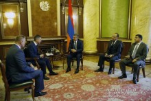 PM Receives Russian Railways OJSC Vice President and South Caucasus Railway CJSC Director General