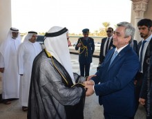 PRESIDENT SERZH SARGSYAN MET WITH THE EMIR OF SHARJAH SHEIKH DOCTOR SULTAN BIN MUHAMMAD AL-QASIMI