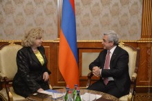 PRESIDENT SERZH SARGSYAN RECEIVED THE RF COMMISSIONER FOR HUMAN RIGHTS TATYANA MOSKALKOVA