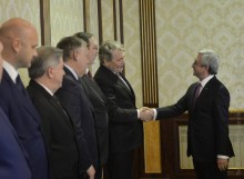 PRESIDENT SERZH SARGSYAN RECEIVED DELEGATION OF THE RF STATE DUMA