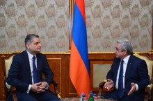 PRESIDENT SERZH SARGSYAN RECEIVED THE CHAIRMAN OF THE BOARD OF THE EURASIAN ECONOMIC AREA TIGRAN SARKISSIAN