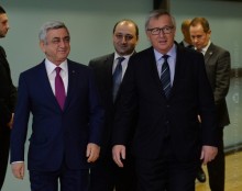 SERZH SARGSYAN MET WITH THE PRESIDENT OF THE EUROPEAN COMMISSION JEAN-CLAUDE JUNCKER