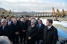 IN ARARAT MARZ PRESIDENT WAS PRESENT AT THE GROUNDBREAKING CEREMONY FOR THE VEDI RESERVOIR