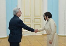 AMBASSADOR OF MONGOLIA PRESENTED HER CREDENTIALS TO PRESIDENT SERZH SARGSYAN