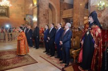 PRESIDENT SERZH SARGSYAN ATTENDED CANDLELIGHT DIVINE LITURGY