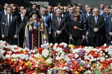 PRESIDENT SERZH SARGSYAN PAID TRIBUTE TO THE MEMORY OF THE VICTIMS OF THE ARMENIAN GENOCIDE AT THE TSITSERNAKABERD MEMORIAL