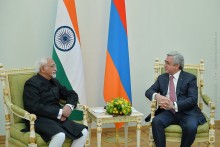 PRESIDENT SERZH SARGSYAN RECEIVED DELEGATION HEADED BY THE VICE- PRESIDENT OF INDIA MOHAMMAD HAMID ANSARI