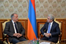 SERZH SARGSYAN RECEIVES GOETHE INSTITUTE PRESIDENT KLAUS-DIETER LEHMAN