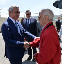 PRESIDENT SERZH SARGSYAN ATTENDS CHARLES AZNAVOUR HOUSE MUSEUM KEY HANDOVER CEREMONY