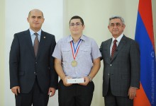 PRESIDENT SARGSYAN HOSTED THE MEDAL RECIPIENTS FOR THE ACADEMIC YEAR 2011-2012, LAUREATES OF THE OLYMPIADS AND AWARD WINNERS OF THE KANGAROO-2012 COMPETITION