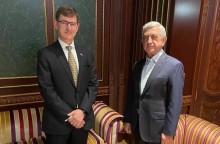 Third President of Armenia Serzh Sargsyan receives Ambassador Extraordinary and Plenipotentiary of the Kingdom of the Netherlands to the Republic of Armenia Nico Schermers