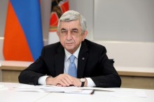 Third President of RA, RPA President Serzh Sargsyan today is remotely participating in the International interparty videoconference