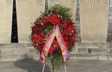 Today, a wreath was laid on behalf of RA Third President Serzh Sargsyan in the Yerablur