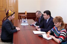 ՀՀ Ազգային ժողովի փոխնախագահն ընդունեց Թուրքմենստանի Մեջլիսի նախագահի տեղակալ Կուրբանգուլ Բայրամովային