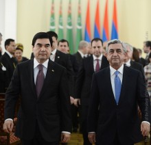 Պաշտոնական այցով Երեվան է ժամանել Թուրքմենստանի նախագահ Գուրբանգուլի Բերդիմուհամեդովը