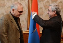 PRESIDENT OF ARMENIA RECEIVED THE FILM DIRECTOR, EXECUTIVE DIRECTOR OF THE MOSFILM MOVIE PRODUCTION CONCERN KAREN SHAHNAZAROV