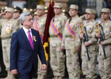 SERZH SARGSYAN ATTENDED THE MILITARY PARADE DEDICATED TO HIS INAUGURATION AS PRESIDENT OF ARMENIA