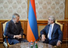 PRESIDENT SERZH SARGSYAN RECEIVED CSTO SECRETARY GENERAL NIKOLAY BORDYUZHA