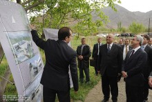 Նախագահ Սերժ Սարգսյանն աշխատանքային այցով մեկնել է Սյունիքի մարզ