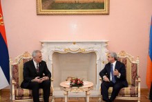 PRESIDENT SERZH SARGSYAN MEETS SERBIAN PRESIDENT TOMISLAV NIKOLIC