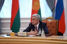 PRESIDENT SERZH SARGSYAN TAKES PART IN THE SESSION OF THE COUNCIL OF HEADS OF CIS STATES