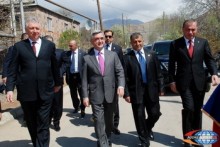 ՀՀ Նախագահը Բերդում ծանոթացավ կառուցվող եկեղեցու շինաշխատանքներին